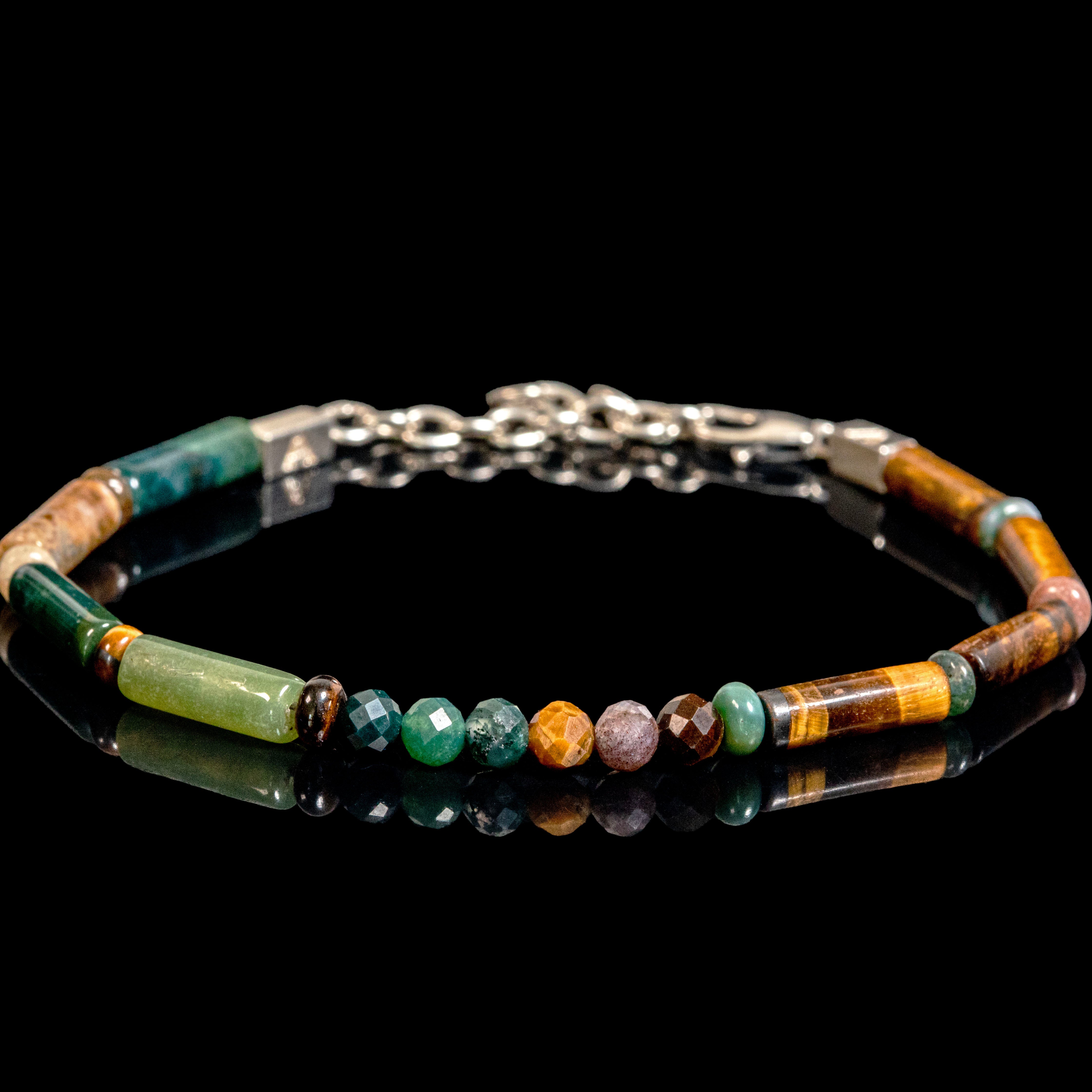 Indian Agate and Tiger's Eye Bracelet | Armillas Design – earthy gemstone bracelet