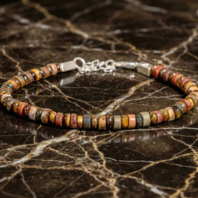 Tiger's Eye and Red Picasso Jasper Bracelet | Armillas Design – earthy gemstone bracelet – view 3