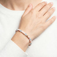 Pink Opal, Aquamarine and 14kt Solid Gold Bracelet | Armillas Design – luxury gemstone bracelet – view 2