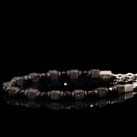 Spinel and Lava Stone Bracelet | Armillas Design – black spinel volcanic lava bracelet – view 3