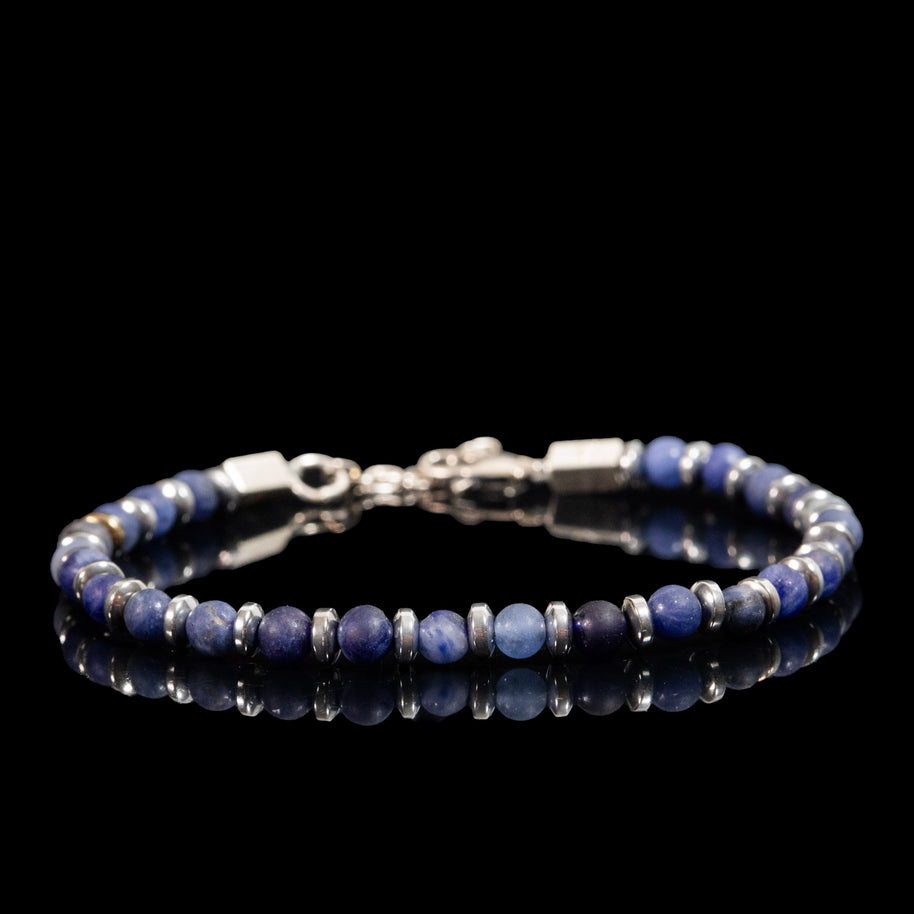Sodalite and Hematite Bracelet | Armillas Design – sodalite gemstone bracelet