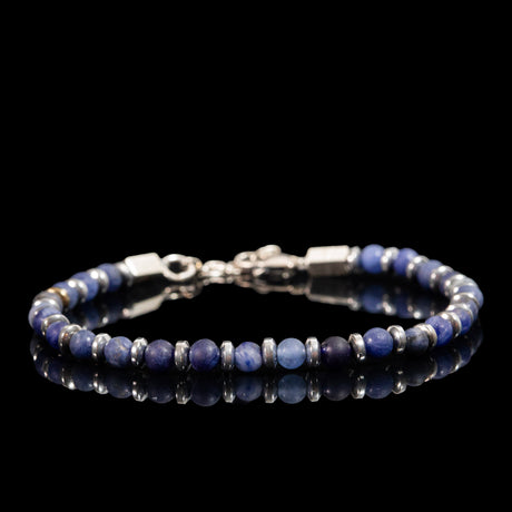 Sodalite and Hematite Bracelet | Armillas Design – sodalite gemstone bracelet