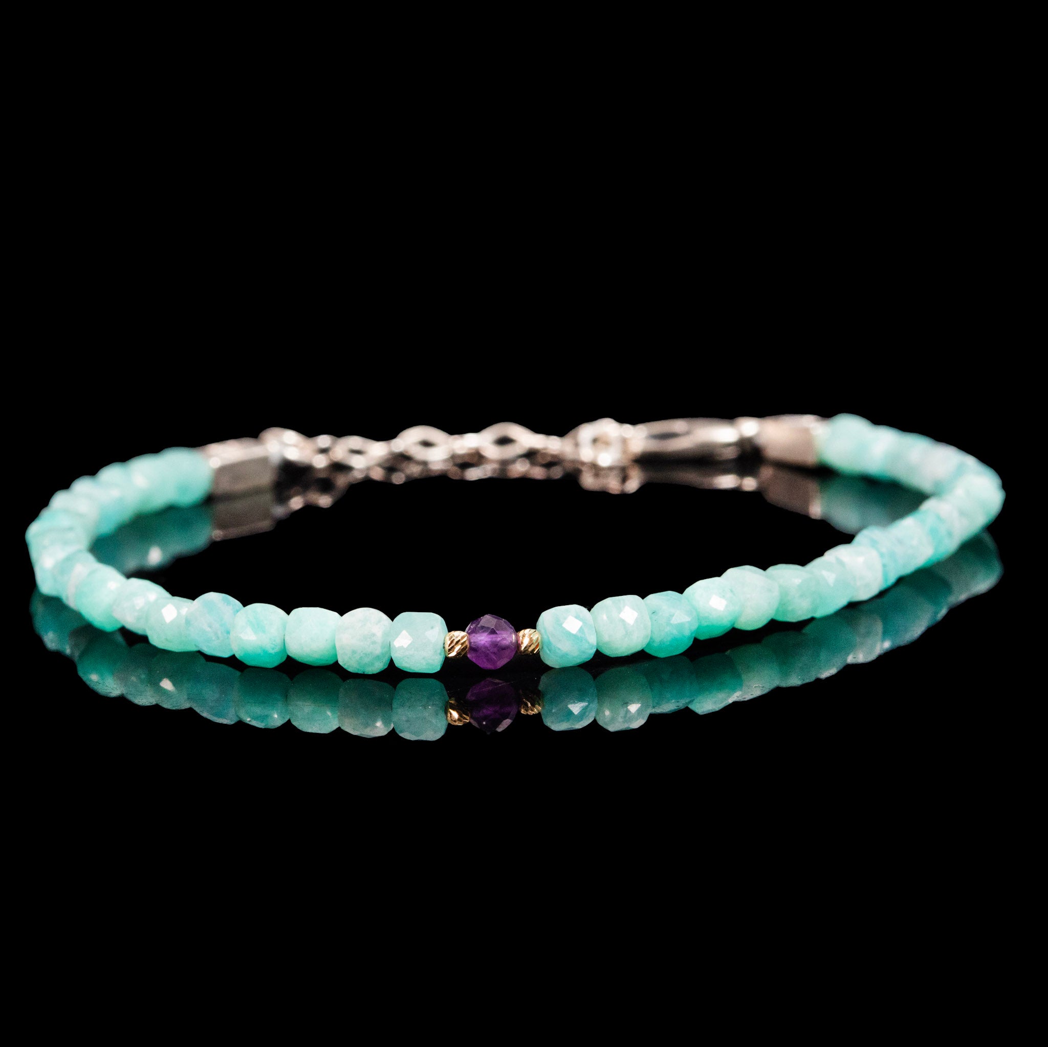 Amazonite and Amethyst Bracelet | Armillas Design – handcrafted gemstone bracelet