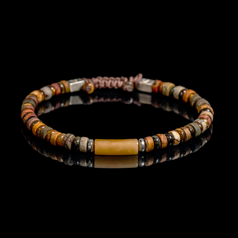 Tiger's Eye and Picasso Jasper Bracelet | Armillas Design – earthy gemstone bracelet