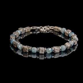 Aquamarine and Jasper Bracelet | Armillas Design – handcrafted gemstone bracelet
