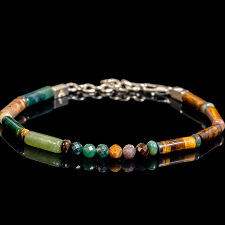 Indian Agate and Tiger's Eye Bracelet | Armillas Design – earthy gemstone bracelet