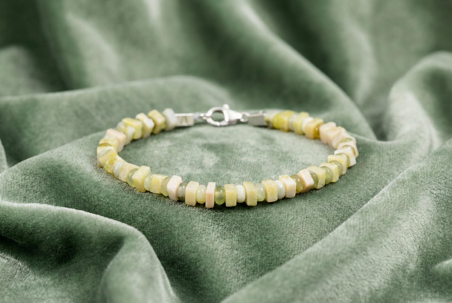 Lemon Jade Bracelet | Armillas Design – lemon jade natural gemstone bracelet – view 3