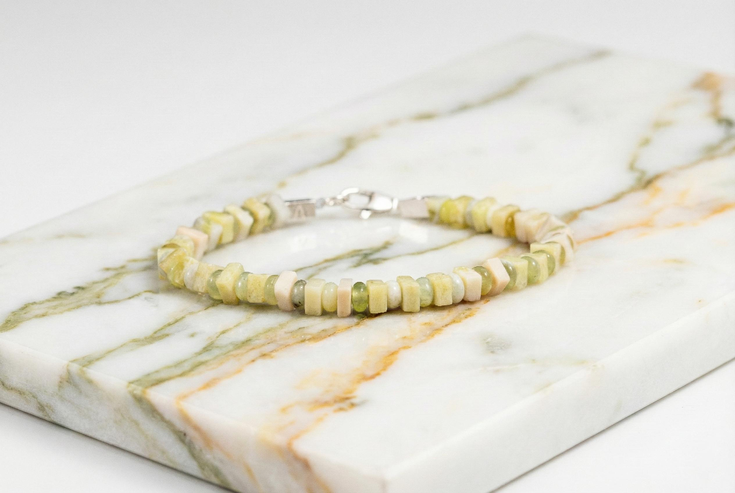 Lemon Jade Bracelet | Armillas Design – lemon jade natural gemstone bracelet – view 4