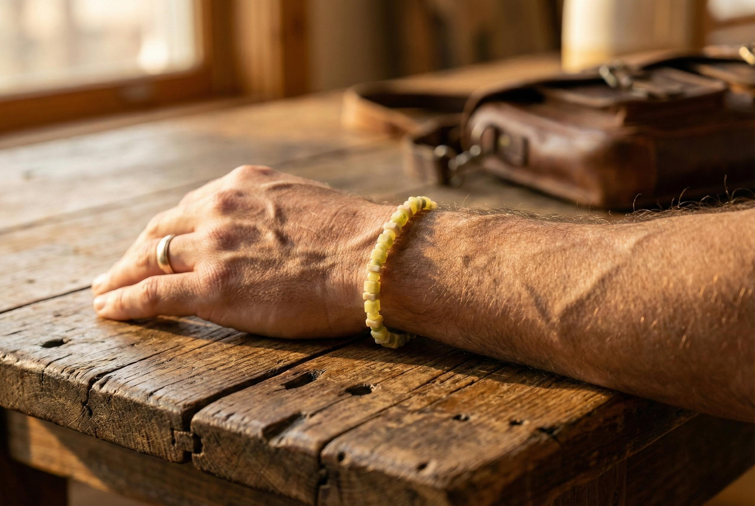 Lemon Jade Bracelet | Armillas Design – lemon jade natural gemstone bracelet – view 5