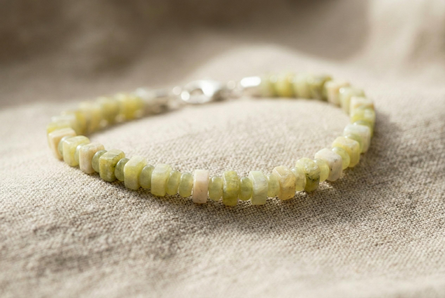 Lemon Jade Bracelet | Armillas Design – lemon jade natural gemstone bracelet – view 7