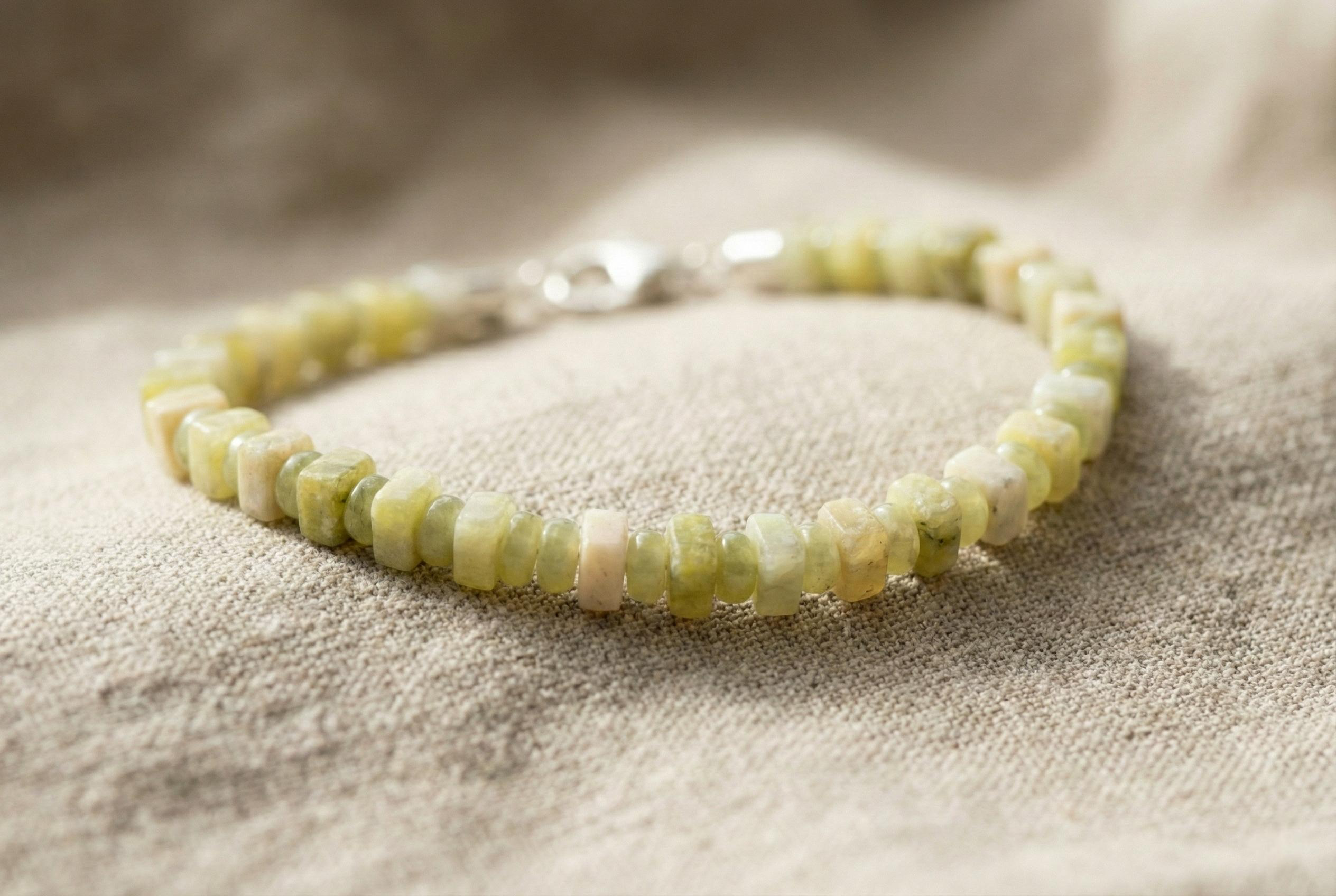 Lemon Jade Bracelet | Armillas Design – lemon jade natural gemstone bracelet – view 7