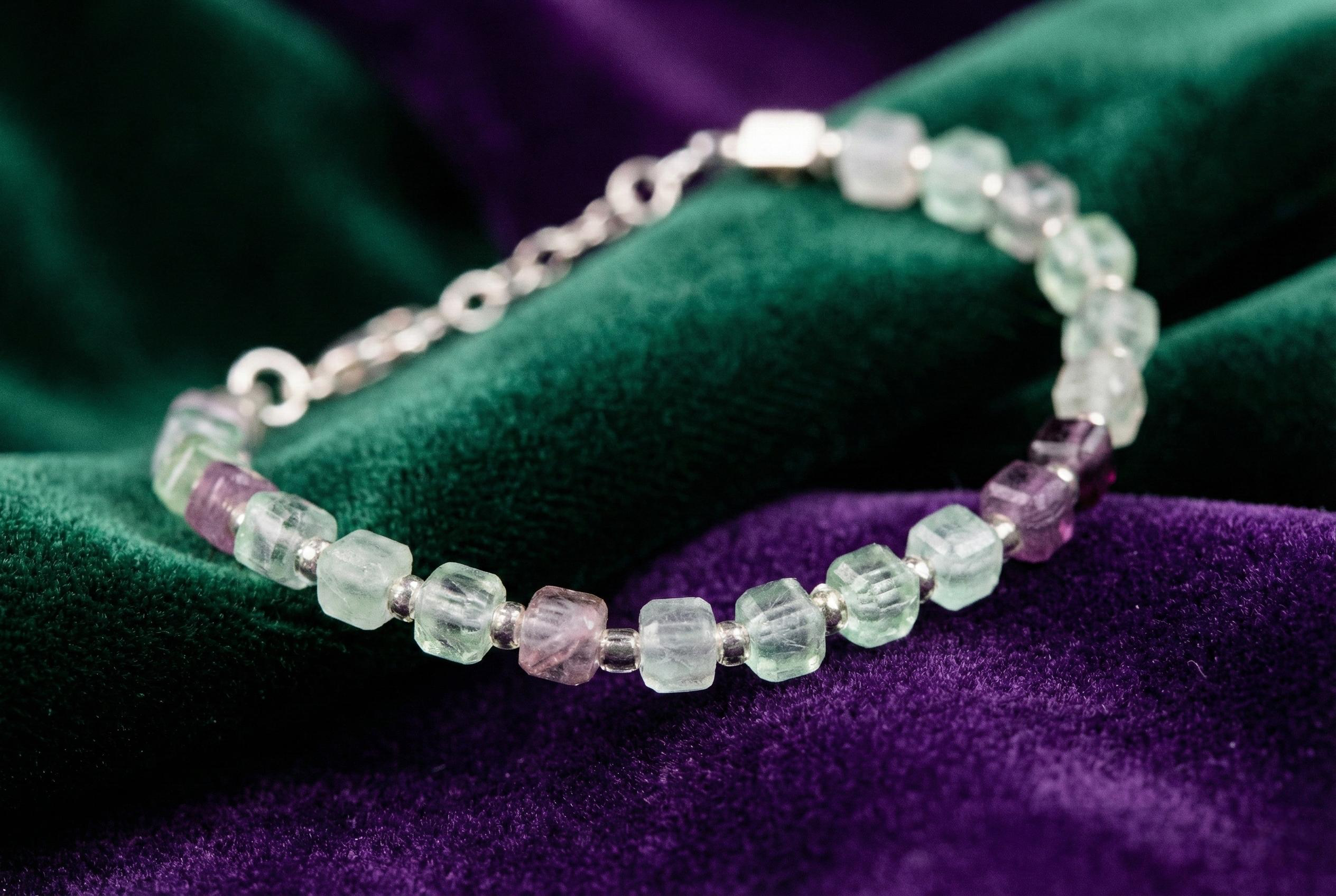 Fluorite Bracelet | Armillas Design – multi-colour natural gemstone bracelet – view 6