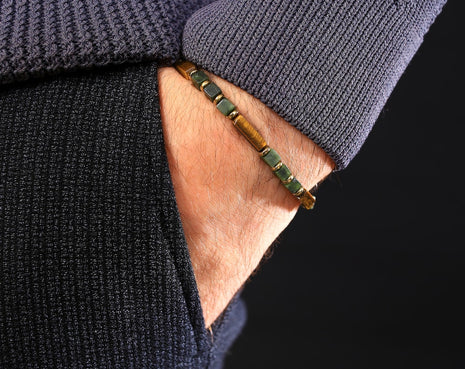 Jade Hematite Tiger's Eye Bracelet