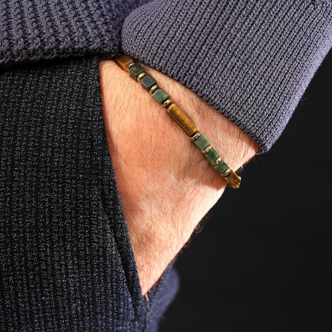 Jade Hematite Tiger's Eye Bracelet