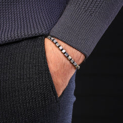 Handcrafted Jasper and Black Hematite Bracelet