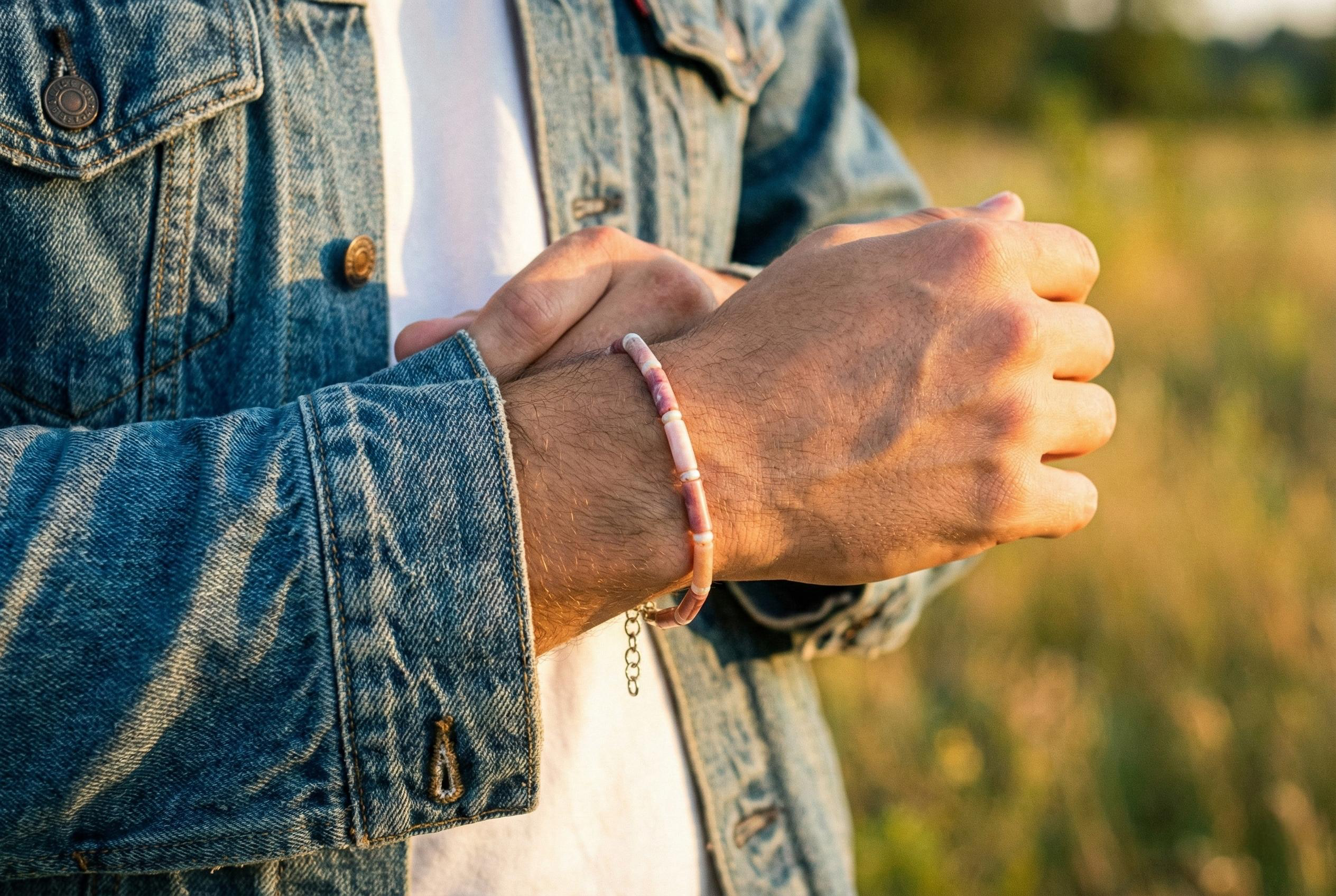 Pink Opal and Rhodochrosite Bracelet | Armillas Design – pink gemstone bracelet – view 3
