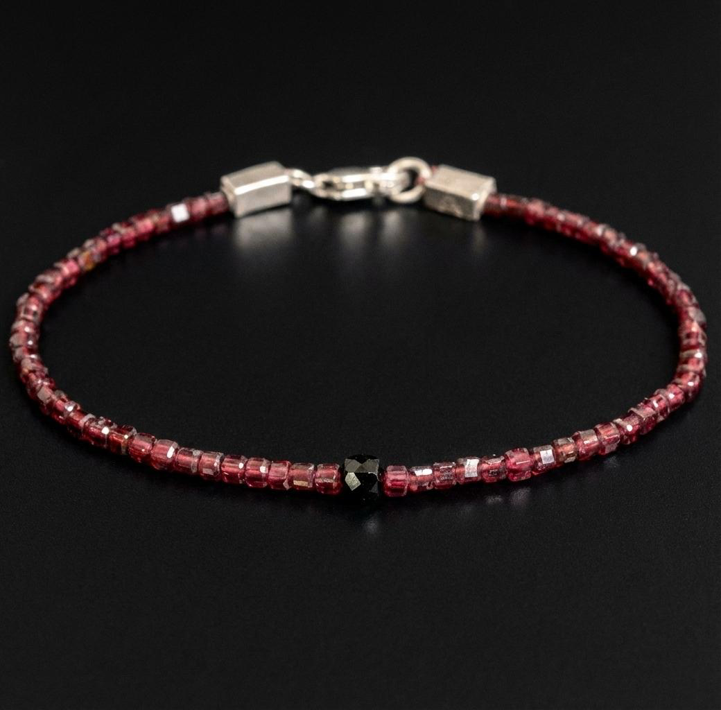 Garnet and Spinel Bracelet | Armillas Design – red garnet and spinel bracelet – view 3