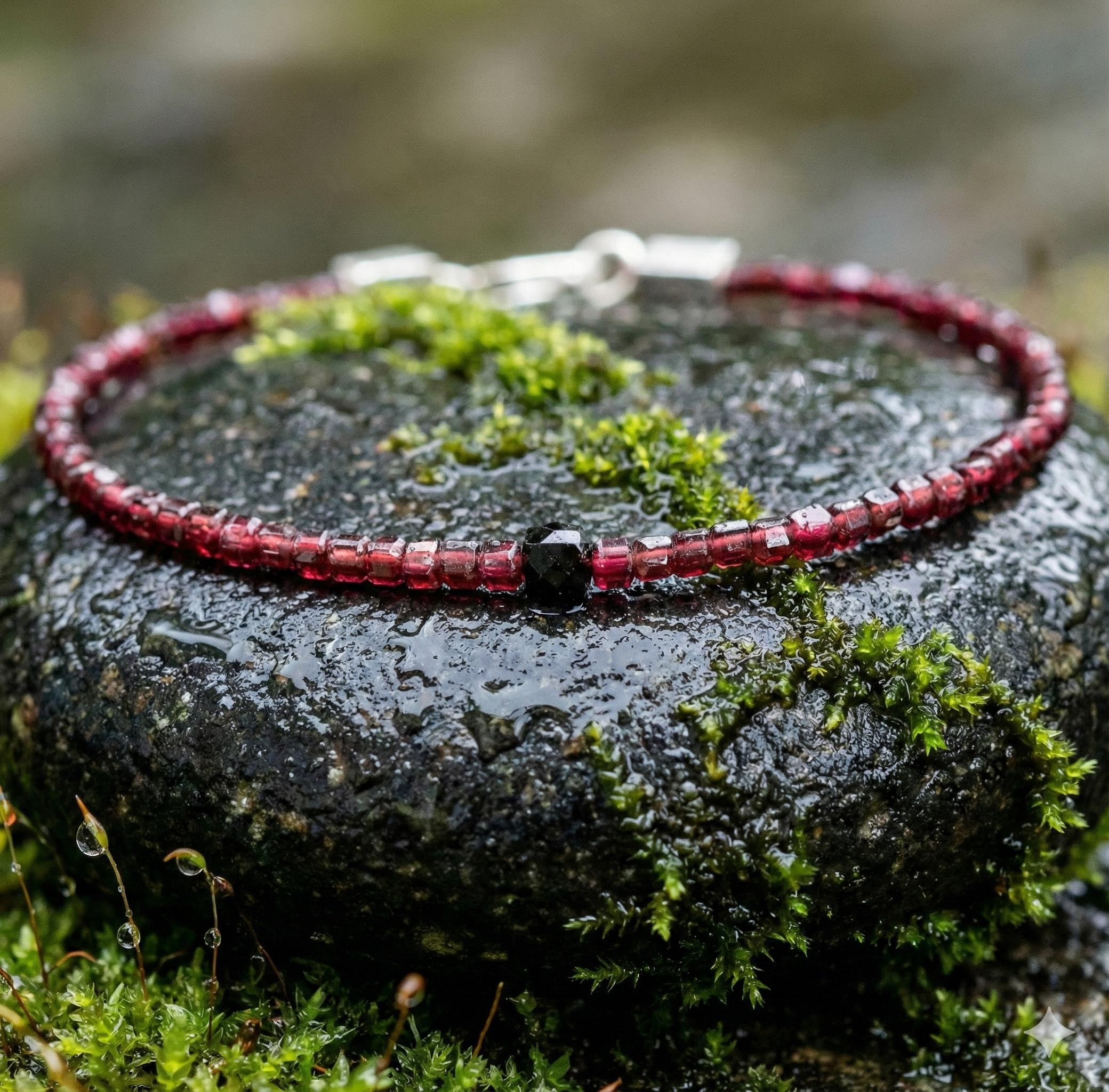 Garnet and Spinel Bracelet | Armillas Design – red garnet and spinel bracelet – view 5
