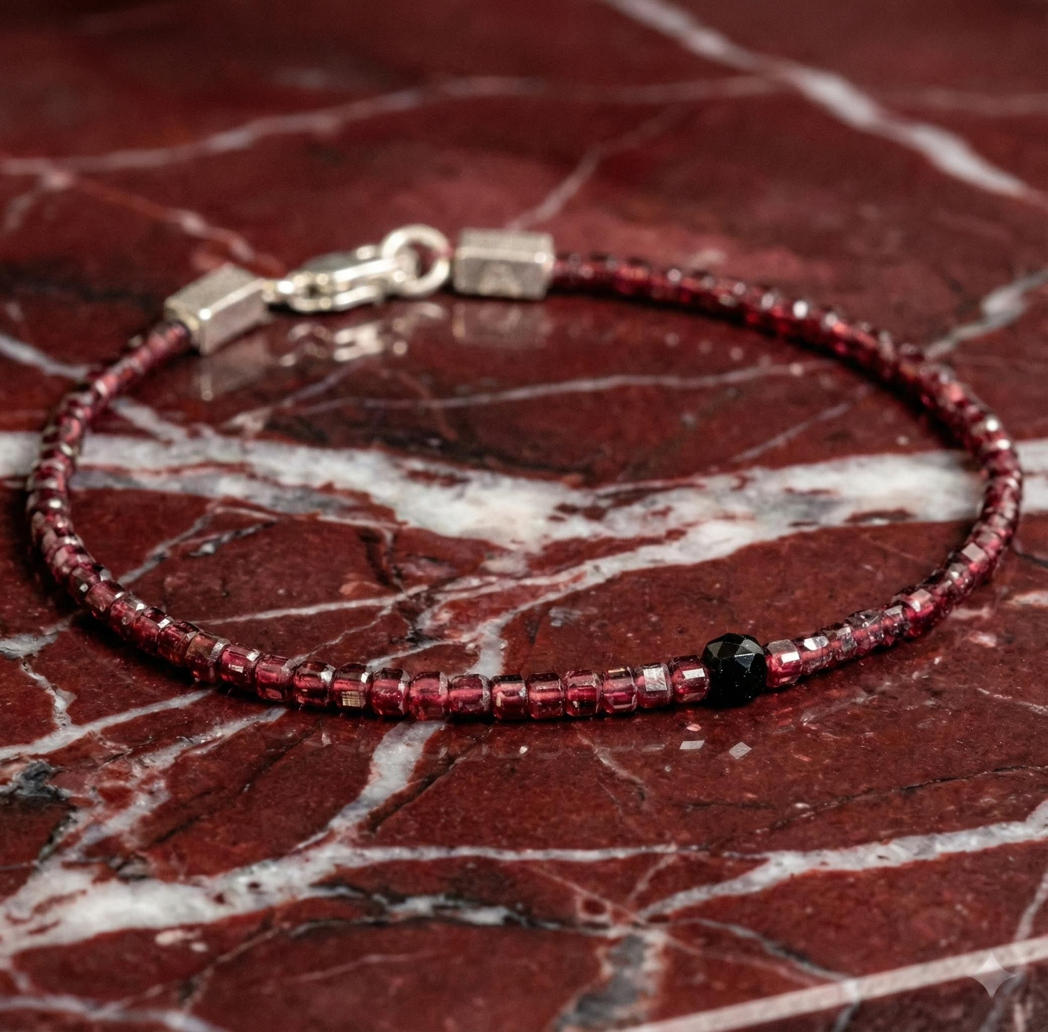 Garnet and Spinel Bracelet | Armillas Design – red garnet and spinel bracelet – view 2