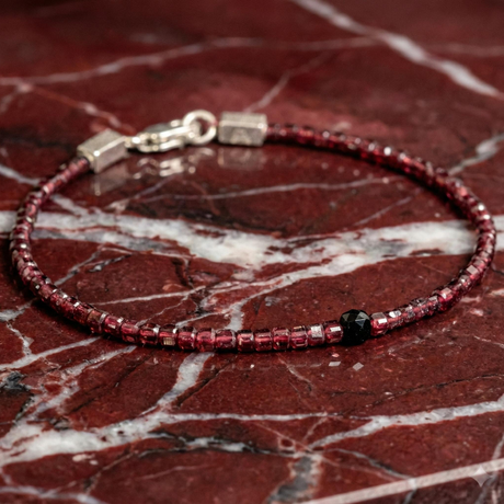 Garnet and Spinel Bracelet | Armillas Design – red garnet and spinel bracelet – view 2