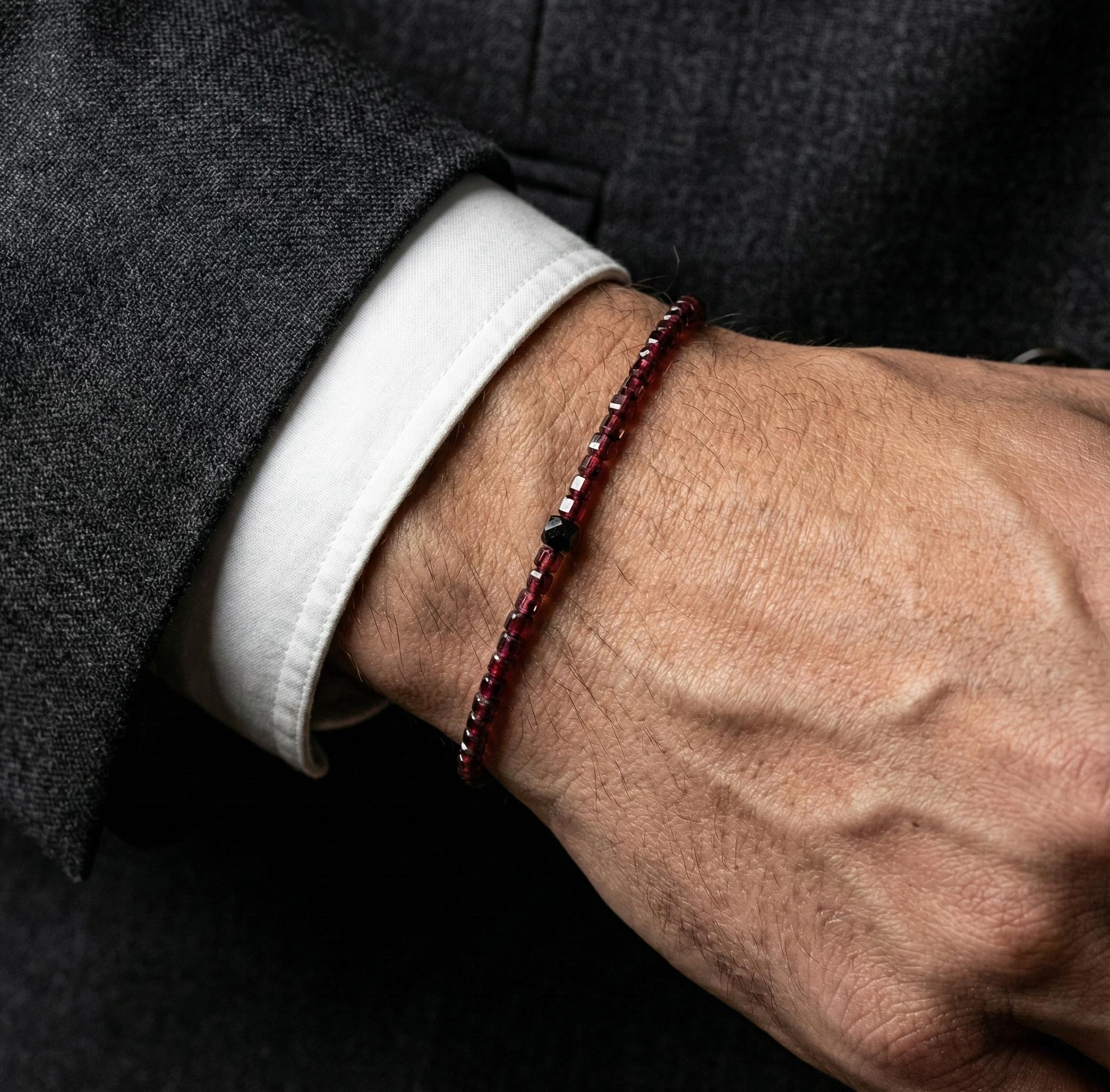 Garnet and Spinel Bracelet | Armillas Design – red garnet and spinel bracelet – view 4