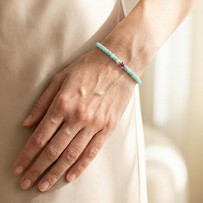 Amazonite and Amethyst Bracelet | Armillas Design – handcrafted gemstone bracelet – view 4