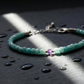 Amazonite and Amethyst Bracelet | Armillas Design – handcrafted gemstone bracelet – view 2
